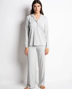 Женская домашняя рубашка Кейт из модала и хлопка Passionata, светло-серый