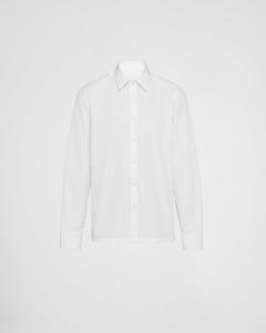 Хлопковая рубашка Prada, белая