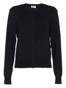 Кардиган с круглым вырезом и застежкой на пуговицы Filippa K, черный