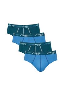 Трусы комплект из 4 штук - старт миди c4p коробка хлопок Sloggi, синий
