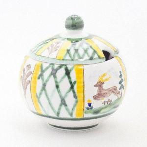 Охотничья сахарница гладкая с вырезом 10 см Gmundner Keramik, красочный