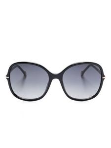 Carolina Herrera солнцезащитные очки в массивной оправе, черный