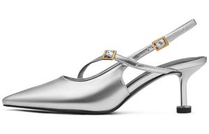 CHARLES&KEITH Маленькие узкие каблуки на шпильке 6,5 см женские серебристые, цвет Silver Silver