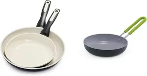 Набор сковородок GreenPan Rio Healthy Ceramic Nonstick, 20/25 см, черный