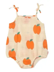 Ползунки с принтом в виде яблок Tiny Cottons, оранжевый