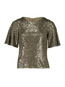 Блузка с пайетками и рукавами-крылышками цвета терфляя Vera Mont
