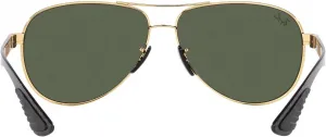 Женские солнцезащитные очки Ray-Ban RB8331M Scuderia Ferrari Collection Aviator, Gold/Dark Green