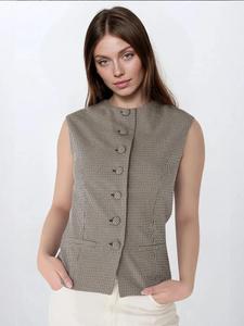 Костюмный жилет Hiccup, коричневый/светло-бежевый