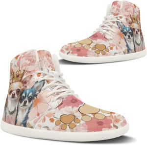 Pugasmiru Женские высокие кроссовки на шнуровке из искусственной кожи с плоской подошвой и декоративными ремешками, прогулочные кроссовки (белая подошва)