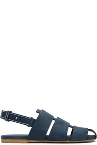 Сандалии на плоской подошве в синюю полоску JW Anderson