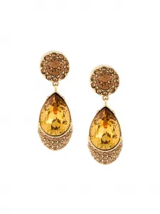 Серьги-подвески с кристаллами Givenchy, металлик