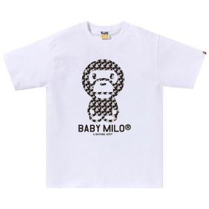Футболка BAPE Sta Houndstooth Baby Milo Tee, White/Black