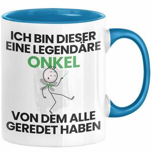 Подарочная кружка для дяди. Забавная идея подарка на день рождения для дяди. Я этот легендарный дядя. Все говорили о кофейной кружке (синяя) Trendation, синий