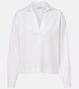 Хлопковая поло Vince, Optic White