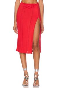 Юбка миди с боковым разрезом Jade Cropper, Red