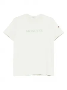 Футболка с вышитым логотипом Moncler, нейтральный