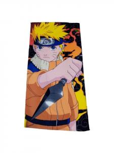 Naruto Большое хлопковое банное полотенце для поклонников аниме, 140x70 см, оранжевого цвета