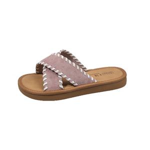 Alxnan Скользостойкие шлепанцы на резиновой подошве для женщин в коробке розовые, цвет Pink