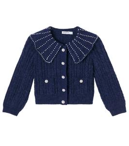 Кардиган с декоративными элементами Self-Portrait Kids, Navy