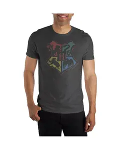 Футболка мужская с гербом Хогвартса Medium Harry Potter, серый