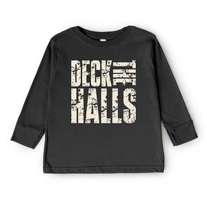 Футболка с длинным рукавом и принтом deck the halls block distressed The Juniper Shop, Black