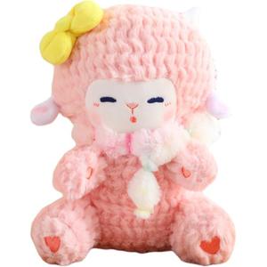 Плюшевая овечка тканевая кукла 25 см высотой Fat Fat Dragon, розовый