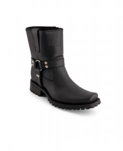 Мужские кожаные байкерские ботинки на молнии Forastero, Black