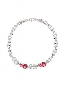 Faina Женский браслет-цепочка из серебристого, белого и розового цветов