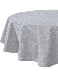Erwin Müller Скатерть из смесовой хлопчатобумажной ткани светло-серого цвета для обеденного стола