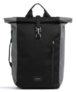Веганский рюкзак Ground Dante со складной крышкой из переработанного полиэстера Sandqvist, черный