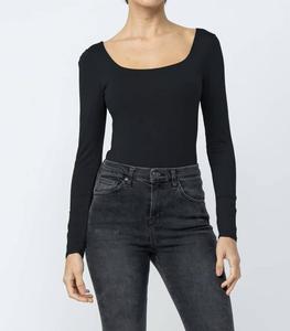 Двухслойный боди черного цвета wasabi + mint