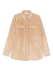 Кожаная рубашка Gabriela Hearst, нейтральный