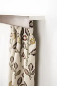 Карниз для штор GARESA "Пластиковый карниз с крышкой", 2 направляющие, желаемая длина, потолочный монтаж, выдвижной, легкий монтаж, простой 140 см, цвет nussbaum