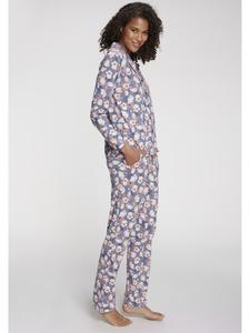 Пижамные штаны с цветочным принтом синего и розового цветов VIVANCE DREAMS