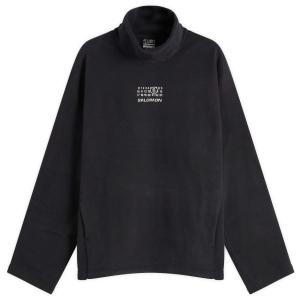 Флисовая куртка с высоким воротником Salomon Mm6 Maison Margiela, washed черный