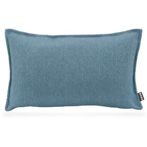 Декоративная подушка Mali однотонная, наволочка с наполнителем, 1 штука H.O.C.K., Hellblau + unifarben