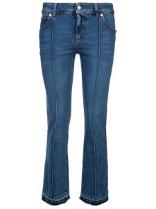 Alexander McQueen расклешенные джинсы с логотипом, синий