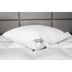 Подушка HS90 80х80 см 1200 грамм пуховая подушка пух перья 3-камерная Mayaadi Home