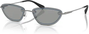 Женские солнцезащитные очки Emporio Armani EA2158 "Кошачий глаз", Matte Gunmetal/Grey