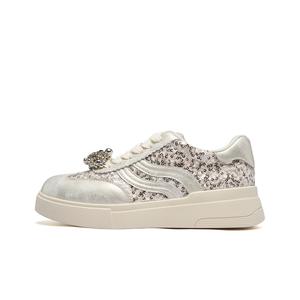 Низкие повседневные туфли женские светло-золотистого цвета ST&SAT, Light Gold