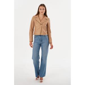 Келси | Кожаная косуха с шампань фурнитурой Lamarque, Tan