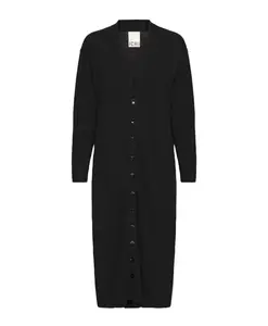 Вязаное платье Ihboston dr2 с застежкой на пуговицы Ichi, черный