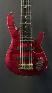 Yamaha TRBJP2 Джон Патитуччи фирменный 6-струнный бас в прозрачном темно-красном цвете