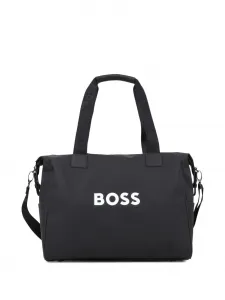 Сумка для смены подгузников с логотипным ремнем BOSS Kidswear, черный