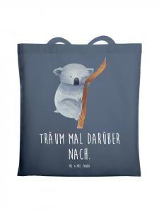 Mr. & Mrs. Panda Сумка-шоппер с изображением коалы и надписью, цвет индиго