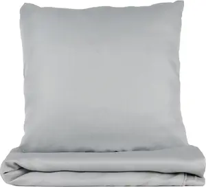 Постельное белье 220x200 + 80x80 см, микрофибра, однотонное, серое Gerald Wittmann