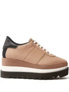 Кроссовки Sneak-Elyse 55 на платформе Stella Mccartney, светло-коричневый