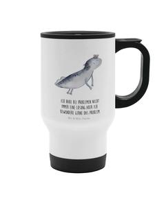 Mr. & Mrs. Panda Термос для кофе с изображением плавающего аксолотля и надписью белого цвета