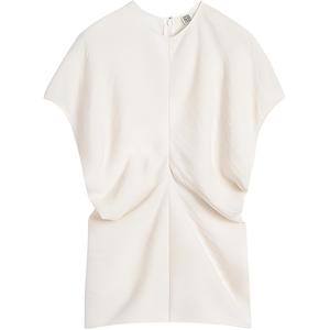 Тотем Свободная Талия Круглый Вырез Топ TOTEME, Кремовый