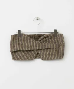 Бюстье с полосатым дизайном и складками Kbf, цвет L. Brown